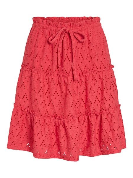 Vila Spódnica "Viamalina" w kolorze czerwonym rozmiar: XL. Czerwone spódnice Vila, xl, bez wzorów, mini. Za 83,42 zł.