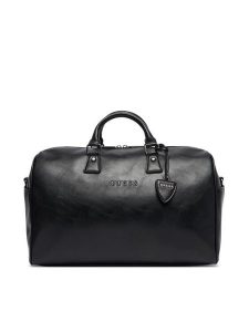Guess Torba weekendowa V6BZ05 W4592 Czarny. Czarne torebki klasyczne Guess, z aplikacjami, ze skóry, bez dodatków. Za 524,99 zł.