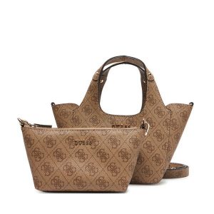 Torebka Guess. Brązowe torebki klasyczne Guess, z aplikacjami, bez dodatków. Za 469,99 zł.