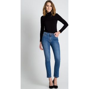 Niebieskie jeansowe spodnie BIALCON. Jeansy marki BIALCON. W wyprzedaży za 115,00 zł.