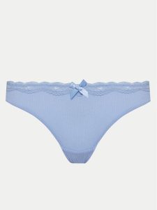 Hunkemöller Stringi Lola 300923 Błękitny. Niebieskie stringi Hunkemöller, bez wzorów, z syntetyku. Za 59,99 zł.