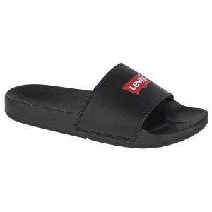 Levis Klapki Levi's June Batwing S 229170-740-159 czarne. Czarne klapki bez wzorów, z gumy, bez obcasa. Za 191,39 zł.