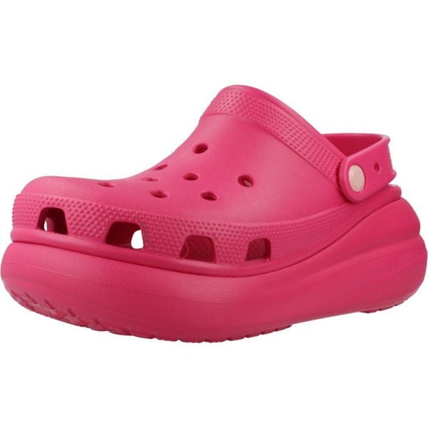 Klapki Crocs Model Classic Crush Clog Kolor Rose. Czerwone klapki Crocs, bez wzorów, z gumy, bez obcasa. Za 159,99 zł.