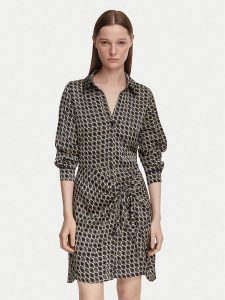 Guess Sukienka koszulowa W4YK35 WF1T2 Granatowy Regular Fit. Niebieskie sukienki Guess, xl, z aplikacjami, z syntetyku, bez kołnierzyka, bez ramiączek, koszulowe. Za 614,99 zł.