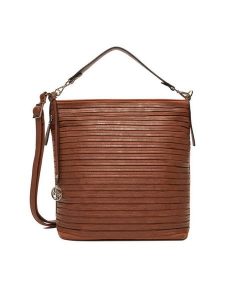 Lasocki Torebka CEO-LSK-K-021-06 Brązowy. Brązowe torebki klasyczne Lasocki, bez wzorów, z materiału, bez dodatków. Za 199,99 zł.