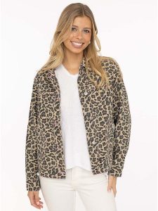 Zwillingsherz Kurtka dżinsowa w kolorze beżowo-jasnobrązowym rozmiar: XL. Brązowe kurtki Zwillingsherz, xl, z aplikacjami, ze skóry, bez kaptura. Za 173,99 zł.