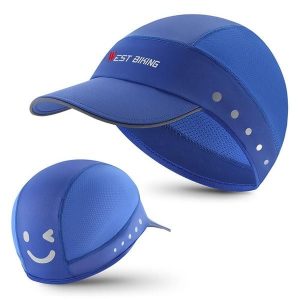 Czapka letnia z oddychającego jedwabiu WEST BIKING YP0201426 - Niebieska. Niebieskie czapki WEST BIKING, bez wzorów, z materiału, eleganckie. Za 79,60 zł.