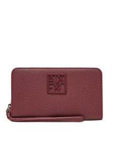 Armani Exchange Portfel XW000361 AF11902 UA343 Bordowy. Czerwone portfele Armani Exchange, bez wzorów, ze skóry. Za 429,99 zł.