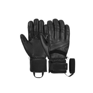 Rękawice unisex Reusch Classic Pro narciarskie skórzane. Czarne rękawiczki REUSCH, bez wzorów, z poliesteru. Za 556,64 zł.