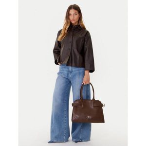 Torebka TWINSET. Brązowe torebki klasyczne Twinset, bez wzorów, bez dodatków. Za 669,99 zł.