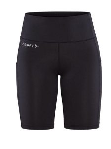 Craft Szorty sportowe "Adv Essence" w kolorze czarnym rozmiar: XS. Czarne spodenki sportowe Craft, xs, bez wzorów, z materiału, z podwyższonym stanem, outdoorowe. Za 70,90 zł.