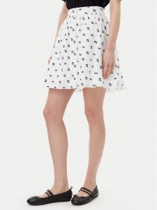 KARL LAGERFELD Spódnica trapezowa A2W12029 Biały Regular Fit. Białe spódnice KARL LAGERFELD, bez wzorów, z bawełny. Za 469,99 zł.