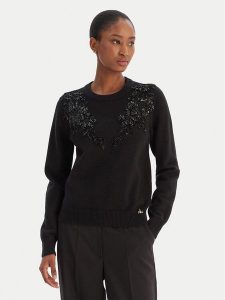 Artigli Sweter ACMA002799 Czarny Regular Fit. Czarne swetry klasyczne Artigli, l, z wiskozy, bez kołnierzyka. Za 349,99 zł.