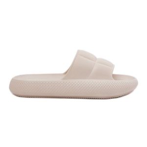 Piankowe Klapki Damskie LEE Maya Slider Women Low 50251016 Beżowe beżowy. Brązowe klapki bez wzorów, bez obcasa. Za 163,66 zł.