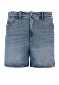 Szorty jeansowe E-TISSY. Niebieskie szorty Volcano, bez wzorów, z bawełny, eleganckie. Za 139,99 zł.