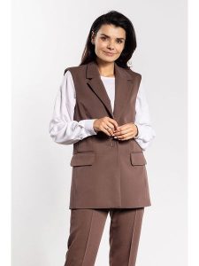 Awama Kamizelka w kolorze brązowym rozmiar: XL. Brązowe kamizelki Awama, xl, bez wzorów, bez kołnierzyka, bez ramiączek, bez kaptura. Za 174,99 zł.