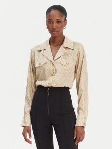 Marciano Guess Koszula 6RGH12 7435A Beżowy Regular Fit. Brązowe koszule Marciano Guess, z aplikacjami, z syntetyku, bez kołnierzyka, bez ramiączek. Za 492,99 zł.