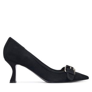 Czółenka Guess. Czarne czółenka Guess, z aplikacjami, bez obcasa, bez zapięcia. Za 584,99 zł.