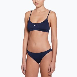 Strój pływacki dwuczęściowy damski Nike Essential Bralette Bikini. Niebieskie bikini Nike, bez wzorów. Za 199,99 zł.