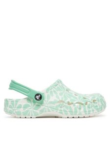 Crocs Klapki BAYA GRAPHIC CLOG 206230-3U3 Biały. Białe klapki Crocs, bez wzorów, z tworzywa sztucznego, bez obcasa. Za 219,99 zł.