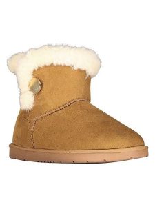 Geographical Norway Botki zimowe "Oneigebout" w kolorze jasnobrązowym rozmiar: 40. Brązowe botki Geographical Norway, na zimę, bez wzorów, z futra, bez obcasa, bez zapięcia. Za 197,17 zł.