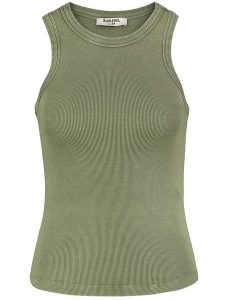 Sublevel Top w kolorze oliwkowym rozmiar: XL. Zielone topy Sublevel, xl, bez wzorów, bez kołnierzyka, bez ramiączek. Za 37,30 zł.