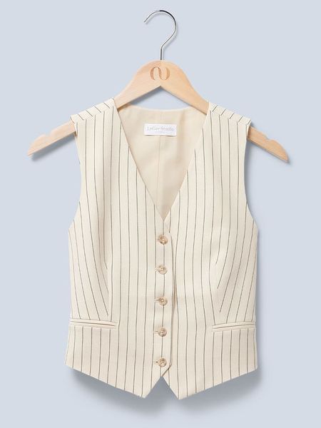 LeGer Kamizelka "Elaine" w kolorze kremowym rozmiar: 34. Brązowe kamizelki LeGer, bez wzorów, bez kołnierzyka, bez ramiączek, bez kaptura. Za 179,22 zł.