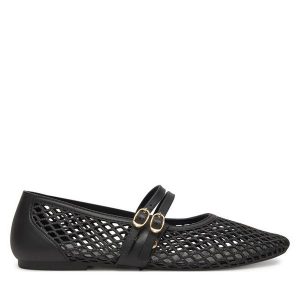 Baleriny JENNY. Czarne balerinki Jenny, bez wzorów, bez obcasa, bez zapięcia. Za 55,99 zł.