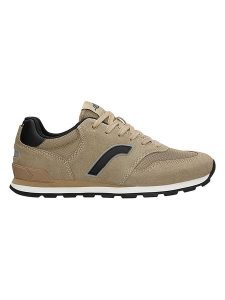 Relaks Skórzane sneakersy w kolorze czarno-beżowym rozmiar: 40. Brązowe trampki Relaks, bez wzorów, z materiału, bez zapięcia. Za 272,31 zł.