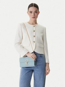 LOVE MOSCHINO Torebka JC4327PP1OLQ0701 Błękitny. Niebieskie torebki wieczorowe LOVE MOSCHINO, bez wzorów, ze skóry, bez dodatków. Za 679,99 zł.