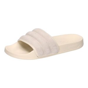 Klapki basenowe adidas Adilette Shower. Szare klapki ADIDAS, bez wzorów, z materiału, bez obcasa. Za 176,00 zł.