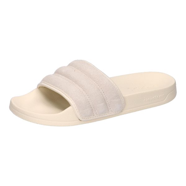Klapki basenowe adidas Adilette Shower. Szare klapki ADIDAS, bez wzorów, z materiału, bez obcasa. Za 176,00 zł.