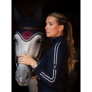 Damski sweter 1/4 zip Equestrian Stockholm. Niebieskie swetry klasyczne EQUESTRIAN STOCKHOLM, na zimę, bez kołnierzyka. Za 518,50 zł.