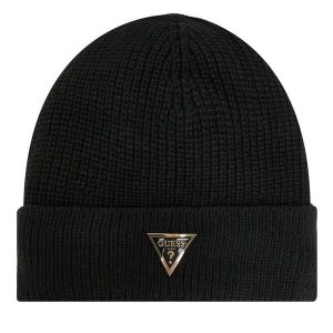 Czapka Guess. Czarne czapki Guess, z aplikacjami. Za 139,99 zł.