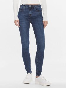 Tommy Hilfiger Jeansy Th Flex Como Skinny Rw Pam WW0WW40638 Granatowy Skinny Fit. Niebieskie jeansy TOMMY HILFIGER, bez wzorów, z bawełny. Za 339,99 zł.