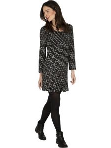 Aller Simplement Sukienka w kolorze czarno-kremowym rozmiar: 44. Czarne sukienki Aller Simplement, bez wzorów, z bawełny, klasyczne, bez kołnierzyka, bez ramiączek, mini. Za 48,16 zł.