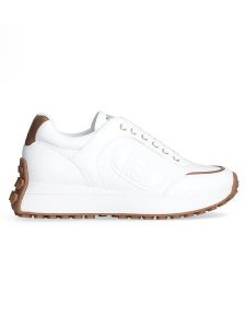 Liu Jo Sneakersy w kolorze biało-jasnobrązowym rozmiar: 39. Białe trampki Liu Jo, bez wzorów, z materiału, bez zapięcia. Za 377,74 zł.