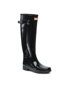Hunter Kalosze W Org Refined Gloss WFT2200RGL Czarny. Czarne kalosze Hunter, bez wzorów, z tworzywa sztucznego. Za 399,99 zł.