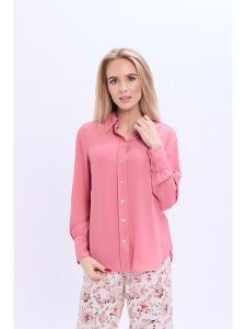 Marks & Spencer Koszula w kolorze jasnoróżowym rozmiar: 44. Różowe koszule Marks & Spencer, bez wzorów, bez kołnierzyka, bez ramiączek. Za 57,60 zł.