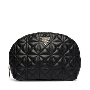 Kosmetyczka Guess. Czarne kosmetyczki Guess, z aplikacjami. Za 191,99 zł.