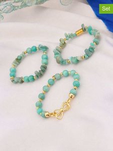 L'Atelier de Gaia Bransoletki (3 szt.) rozmiar: onesize. Niebieskie bransoletki L'Atelier de Gaia, z mosiądzu. Za 42,95 zł.