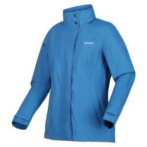 Kurtka przeciwdeszczowa trekkingowa damska Daysha. Niebieskie kurtki Regatta, s, bez wzorów, z softshellu. W wyprzedaży za 229,99 zł.