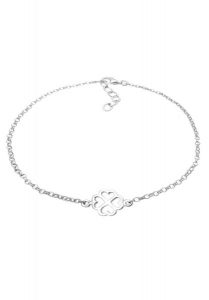 Elli Damski talizman szczęścia w postaci koniczynki w srebrze próby 925 Sterling Silver Bransoletki 1 ct. Szare bransoletki Elli, srebrne. Za 163,99 zł.
