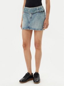 HUGO Spódnica jeansowa Gamini 50541549 Niebieski Regular Fit. Niebieskie spódnice Hugo, xl, bez wzorów, z jeansu. Za 259,99 zł.