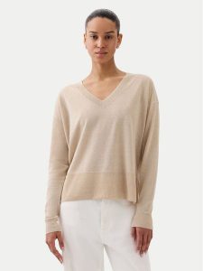 Gap Sweter 854769-02 Beżowy Relaxed Fit. Brązowe swetry klasyczne GAP, xs, z syntetyku, bez kołnierzyka. Za 159,99 zł.