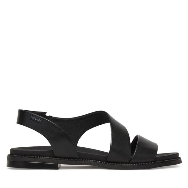 Sandały Pikolinos. Czarne sandały Pikolinos, bez wzorów, bez obcasa, na płaskiej podeszwie, bez zapięcia. Za 489,99 zł.