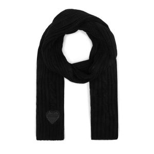 Szalik Guess. Czarne szaliki Guess, z aplikacjami. Za 134,99 zł.