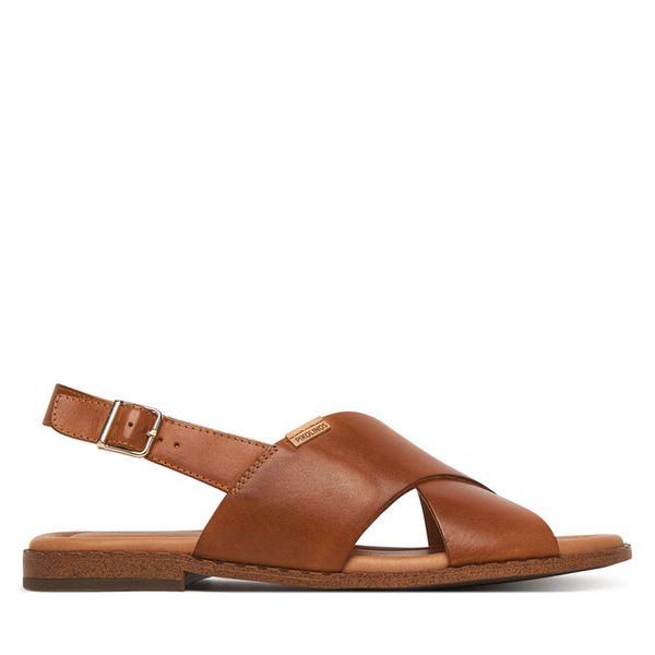 Sandały Pikolinos. Brązowe sandały Pikolinos, bez wzorów, bez obcasa, na płaskiej podeszwie, bez zapięcia. Za 489,99 zł.