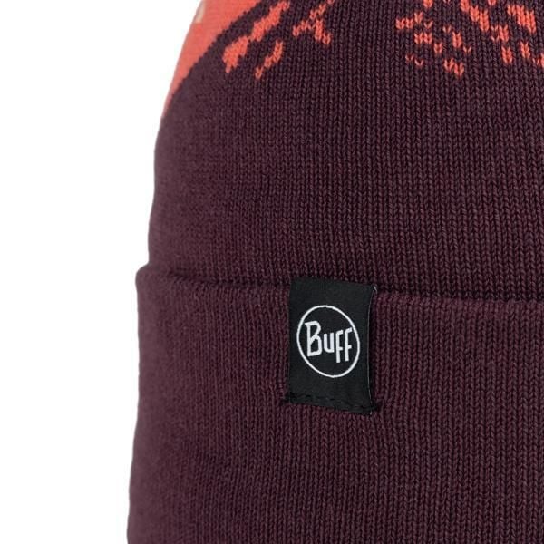Czapka BUFF KNITTED BEANIE TATIK BURGUNDY. Brązowe czapki Buff, bez wzorów, z elastanu, biznesowe. Za 123,19 zł.