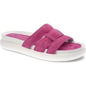 Różowe Klapki Nessi Wygodne Modne Buty. Czerwone klapki Nessi, z aplikacjami, ze skóry, bez obcasa. Za 229,00 zł.